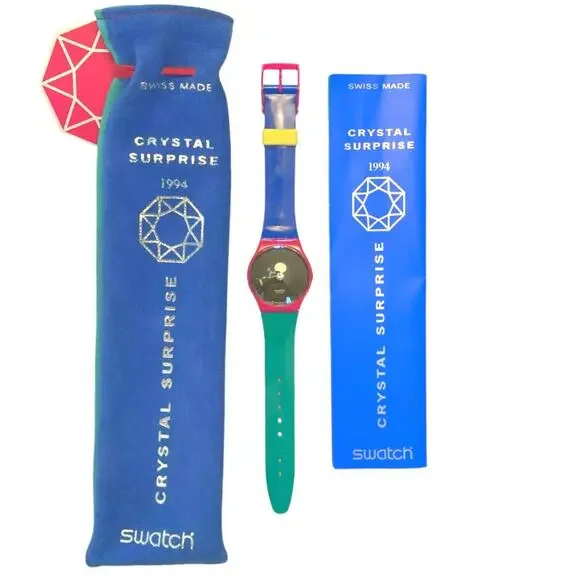 Vintage Swatch watch CRYSTAL SURPRISE GZ129 New old stock - Picture 2 of 4
